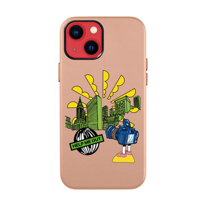 HELP ME OUT-iPhone 14 Leather Kılıf