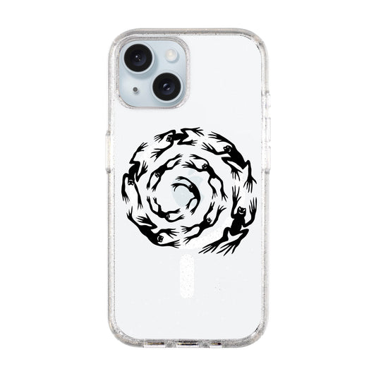 SWIRLING FROGS-iPhone 15 Plus Shiny Kılıf MagSafe Özellikli