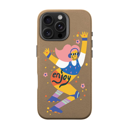 ENJOY-iPhone 16 Pro Max Leather Premium Kılıf MagSafe Özellikli