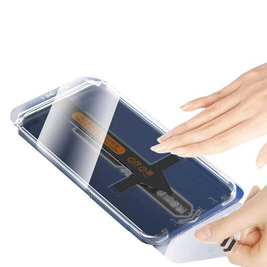 NEW-iPhone 16 Plus Anti Dust Temperli Hayalet Ekran Koruyucu