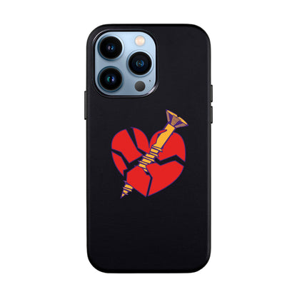 BROKEN HEART-iPhone 13 Pro Max Leather Kılıf
