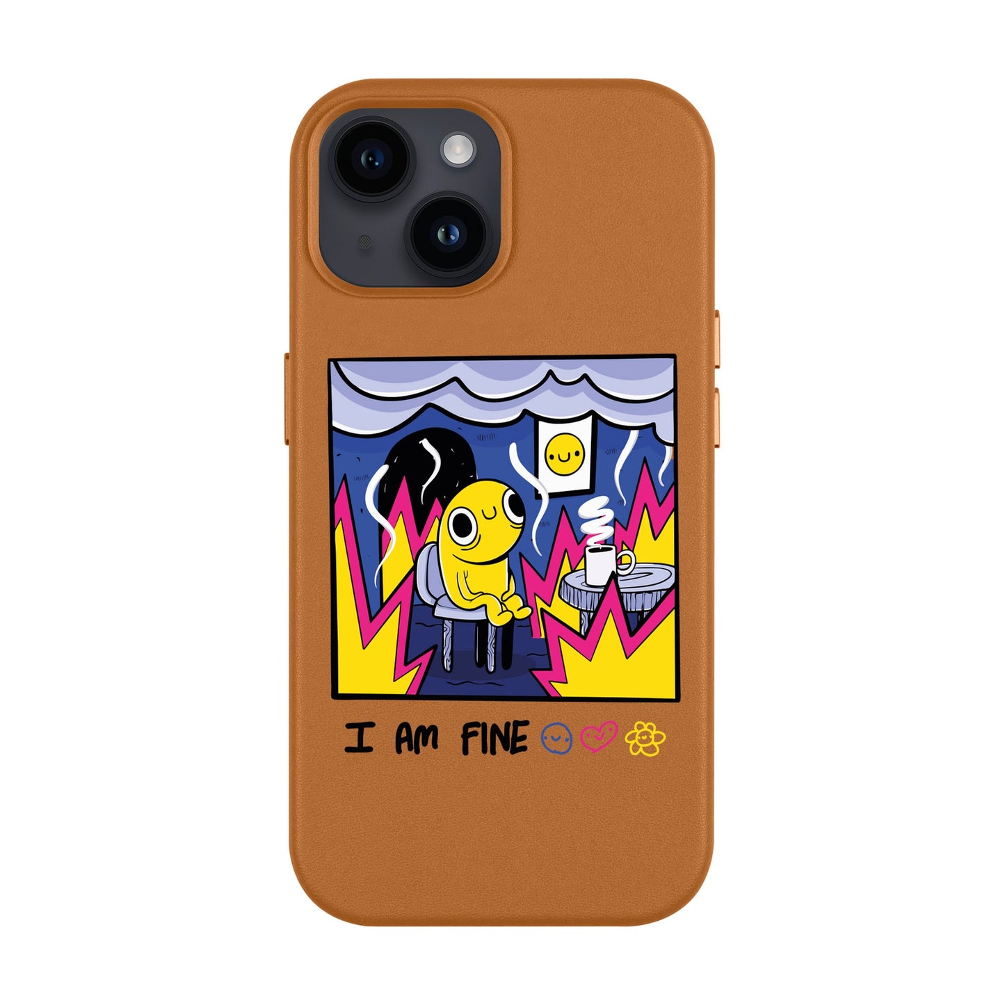 I AM FINE-Leather Kılıf MagSafe Özellikli - iPhone 14