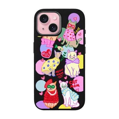 CAT MOM-iPhone 15 Leather Premium Kılıf MagSafe Özellikli