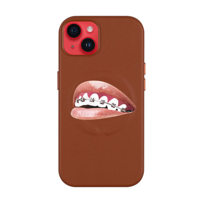 ORTHODONTIST-iPhone 14 Plus Leather Kılıf MagSafe Özellikli