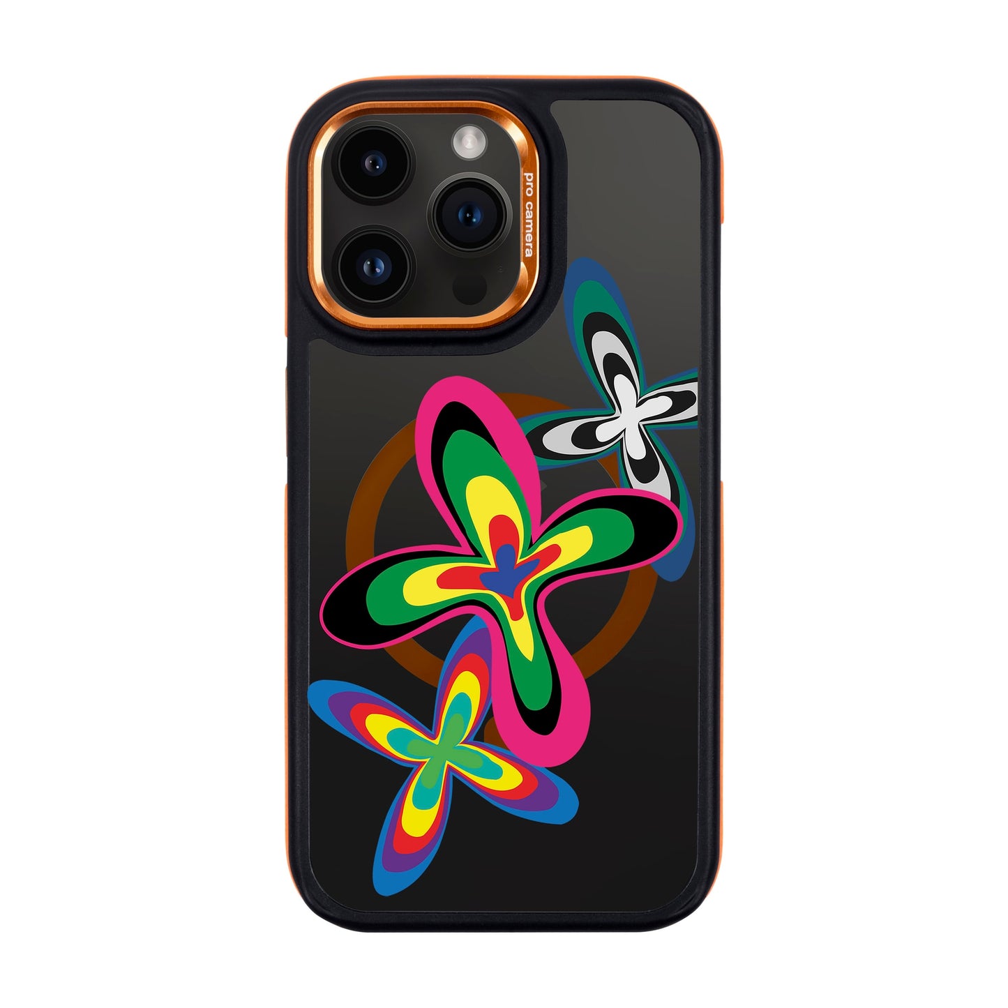 COLOR FLOWER-iPhone 14 Pro Max Dark Kılıf MagSafe Özellikli