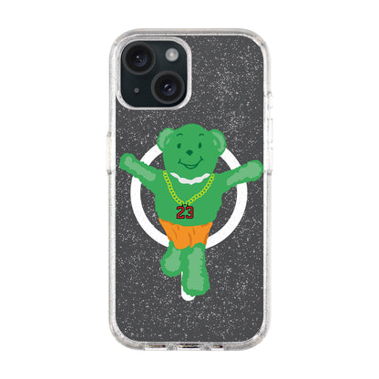 GREEN BEAR-iPhone 15 Plus Shiny Kılıf MagSafe Özellikli