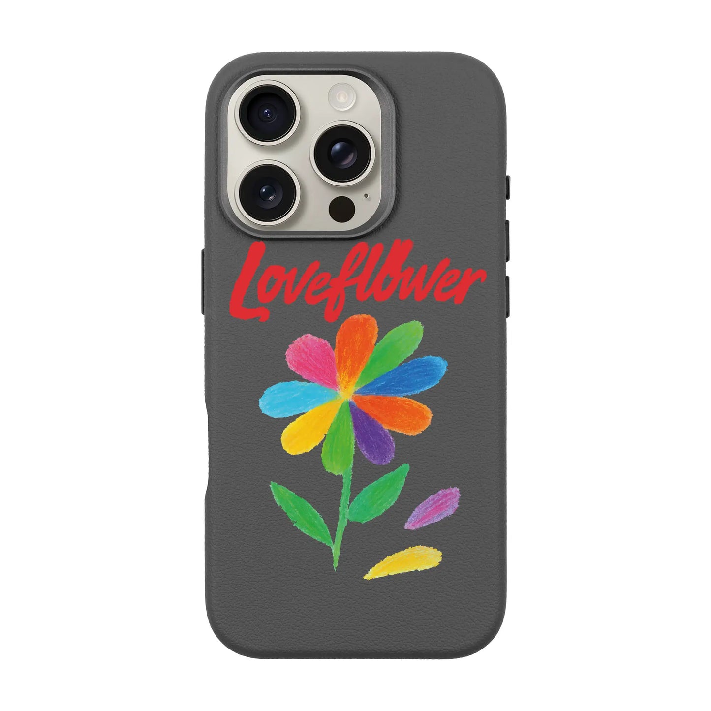 LOVE FLOWER-iPhone 16 Pro Leather Premium Kılıf MagSafe Özellikli