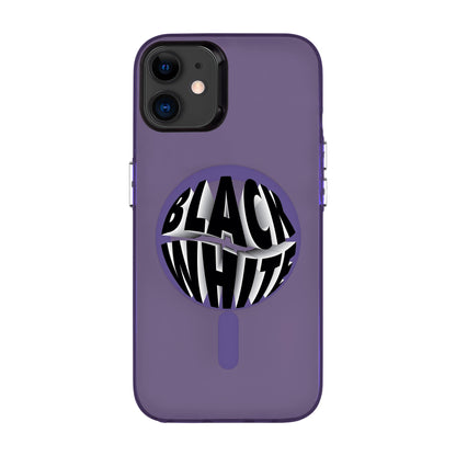 BLACK WHITE-iPhone 11 Hold Kılıf MagSafe Özellikli
