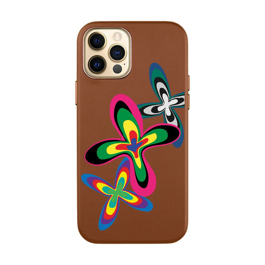 COLOR FLOWER-iPhone XR Leather Kılıf