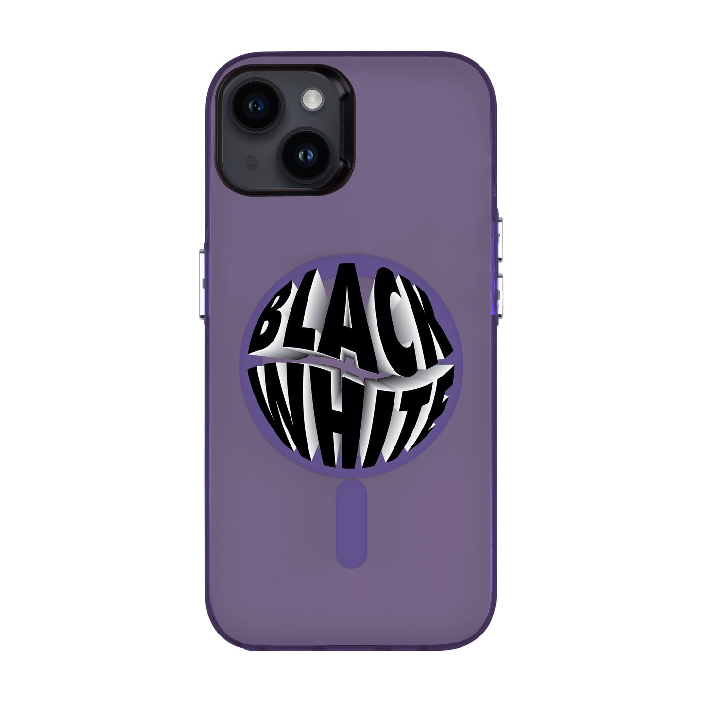 BLACK WHITE-iPhone 14 Plus Hold Kılıf MagSafe Özellikli