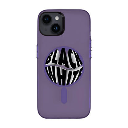 BLACK WHITE-iPhone 14 Plus Hold Kılıf MagSafe Özellikli