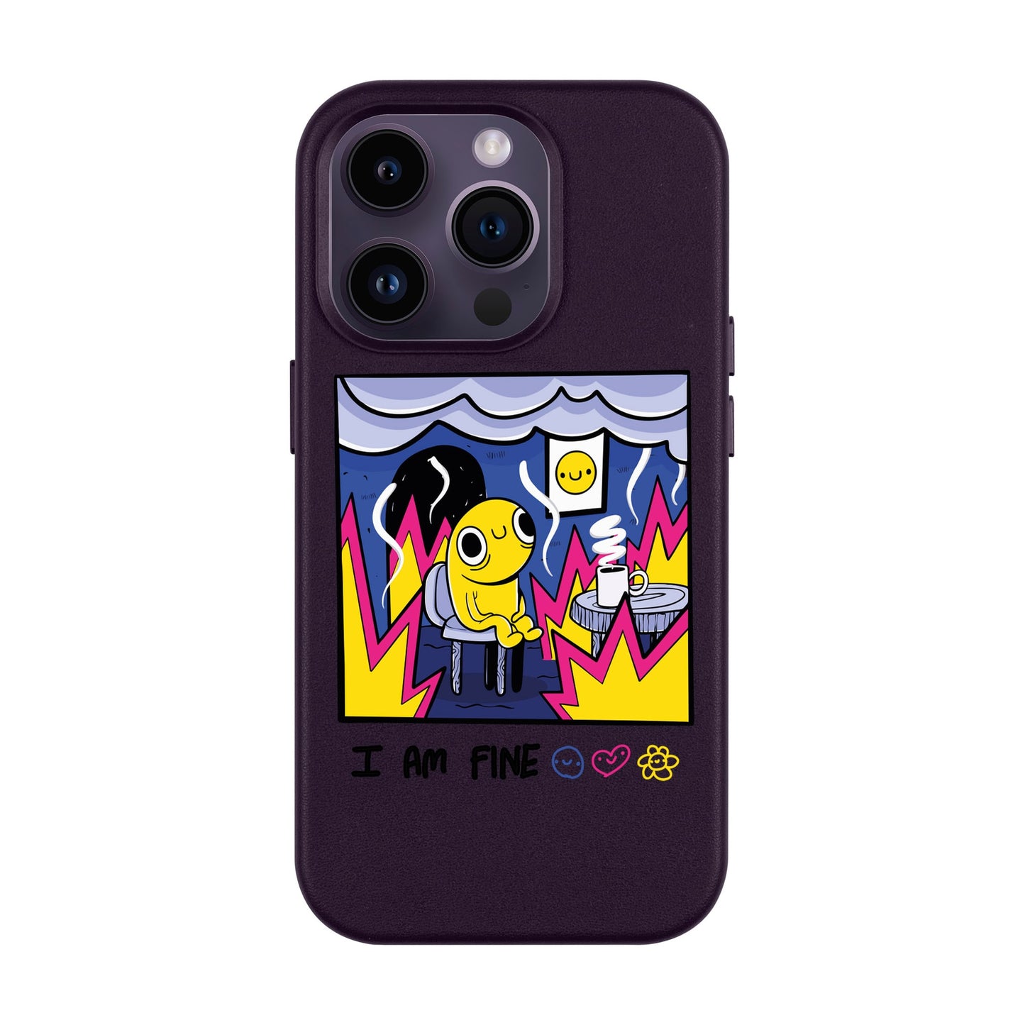 I AM FINE-Leather Kılıf MagSafe Özellikli - iPhone 14 Pro