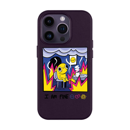 I AM FINE-Leather Kılıf MagSafe Özellikli - iPhone 14 Pro