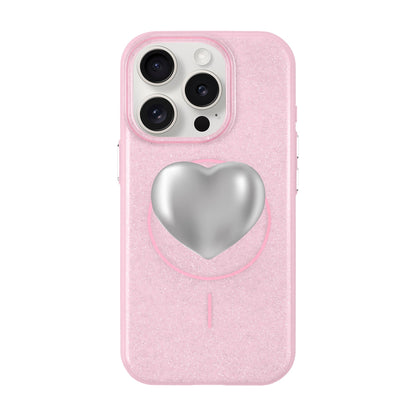 SILVER HEART-iPhone 15 Pro Radiant Kılıf MagSafe Özellikli
