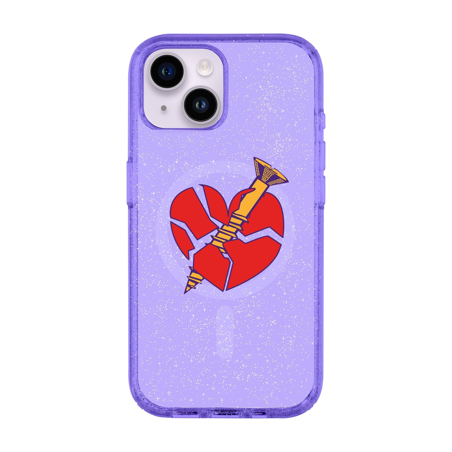 BROKEN HEART-iPhone 14 Shiny Kılıf MagSafe Özellikli
