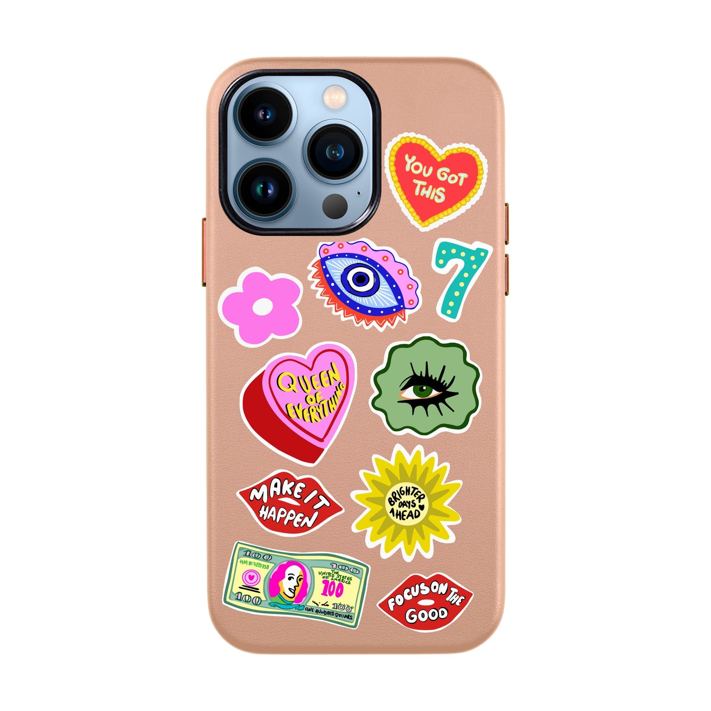 HM STICKERS-iPhone 13 Pro Max Leather Kılıf