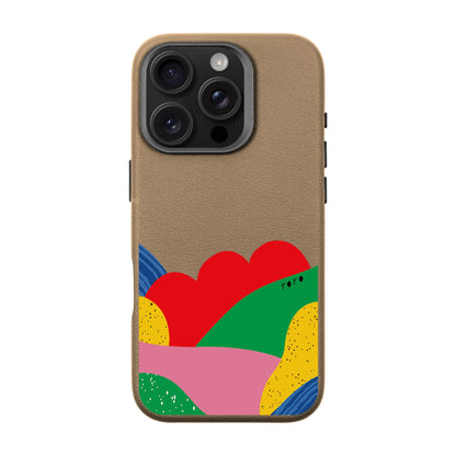 FLAG-iPhone 16 Pro Leather Premium Kılıf MagSafe Özellikli