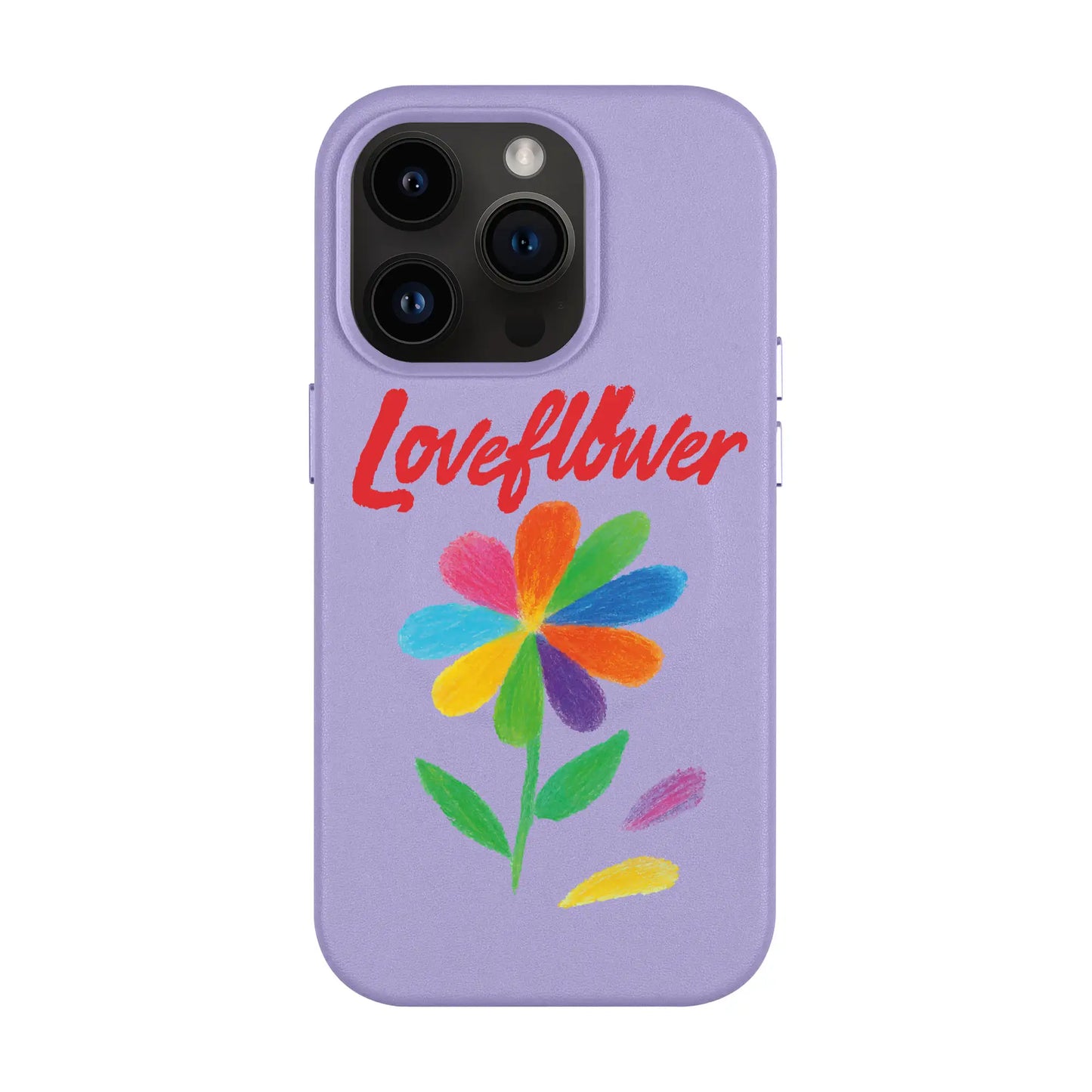 LOVE FLOWER-iPhone 14 Pro Leather Kılıf MagSafe Özellikli