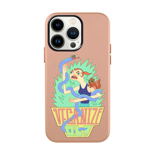 VEGANİZE-iPhone 13 Pro Max Leather Kılıf