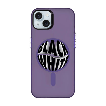 BLACK WHITE-iPhone 15 Plus Hold Kılıf MagSafe Özellikli