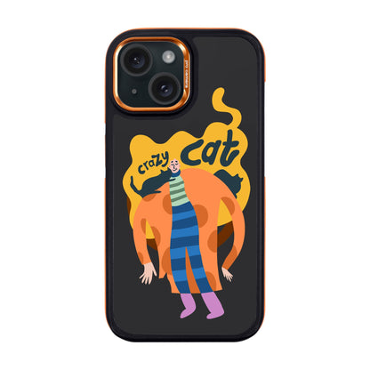 CRAZY CAT-Dark Kılıf MagSafe Özellikli - iPhone 15