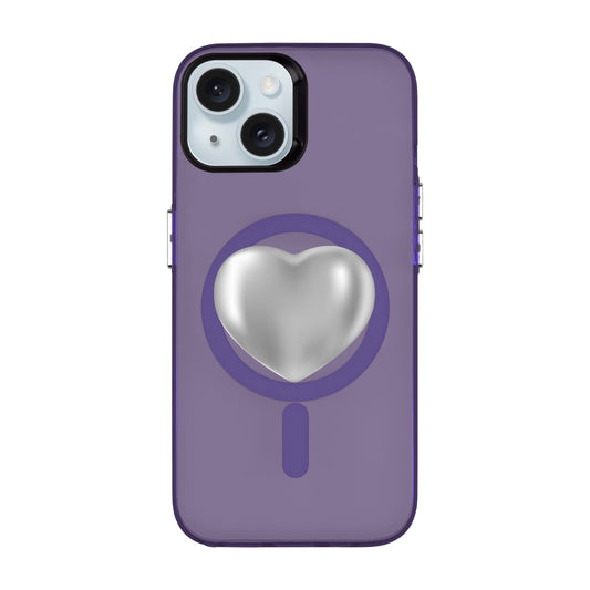 SILVER HEART-iPhone 13 Hold Kılıf MagSafe Özellikli