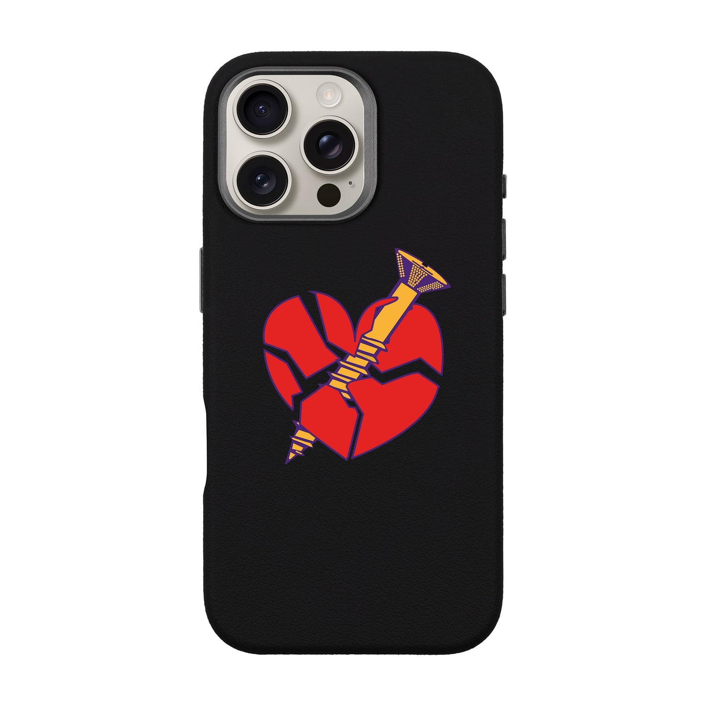 BROKEN HEART-iPhone 16 Pro Max Leather Premium Kılıf MagSafe Özellikli
