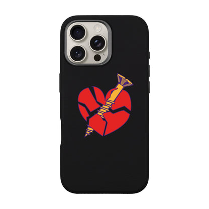BROKEN HEART-iPhone 16 Pro Max Leather Premium Kılıf MagSafe Özellikli