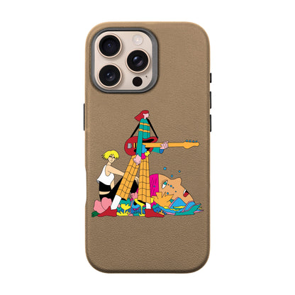 HER BAND-iPhone 16 Pro Max Leather Premium Kılıf MagSafe Özellikli
