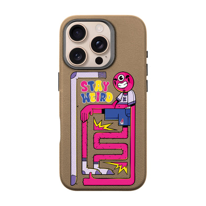OG TOOTHY-iPhone 16 Pro Leather Premium Kılıf MagSafe Özellikli