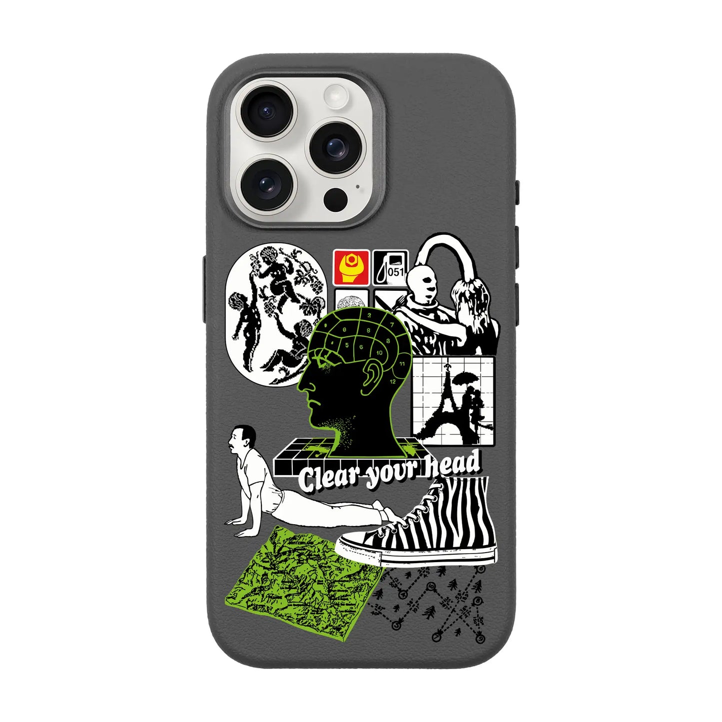 CLEAR YOUR HEAD-iPhone 15 Pro Max Leather Premium Kılıf MagSafe Özellikli