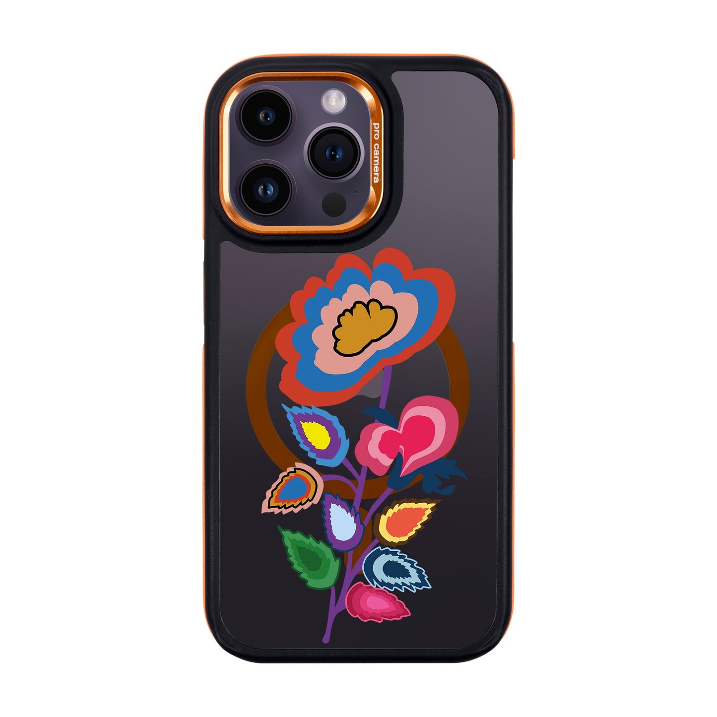 KNITTED FLOWER-iPhone 14 Pro Max Dark Kılıf MagSafe Özellikli