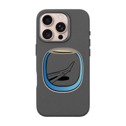 AIRCRAFT WINDOW-iPhone 16 Pro Leather Premium Kılıf MagSafe Özellikli