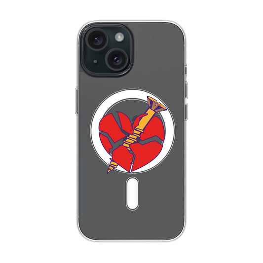 BROKEN HEART-iPhone 15 Solid Kılıf MagSafe Özellikli