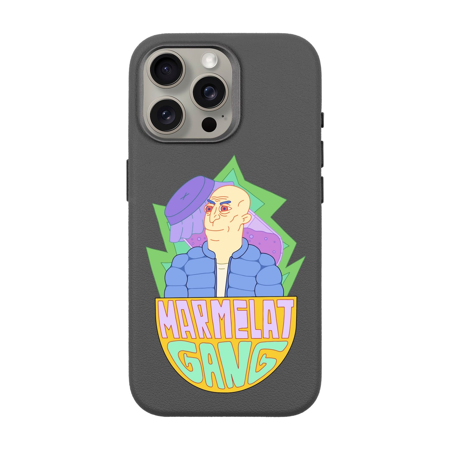 MARMELAT GANG-iPhone 15 Pro Max Leather Premium Kılıf MagSafe Özellikli