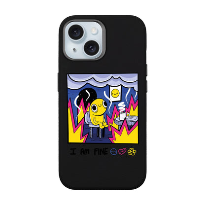 I AM FINE-iPhone 15 Leather Premium Kılıf MagSafe Özellikli