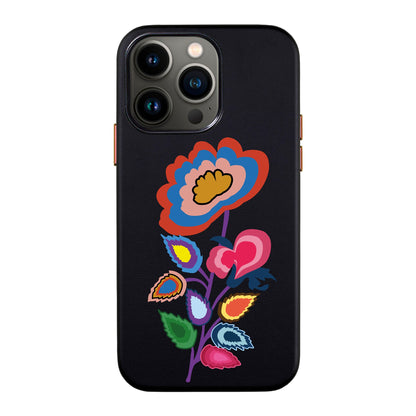 KNITTED FLOWER-iPhone 13 Pro Max Leather Kılıf