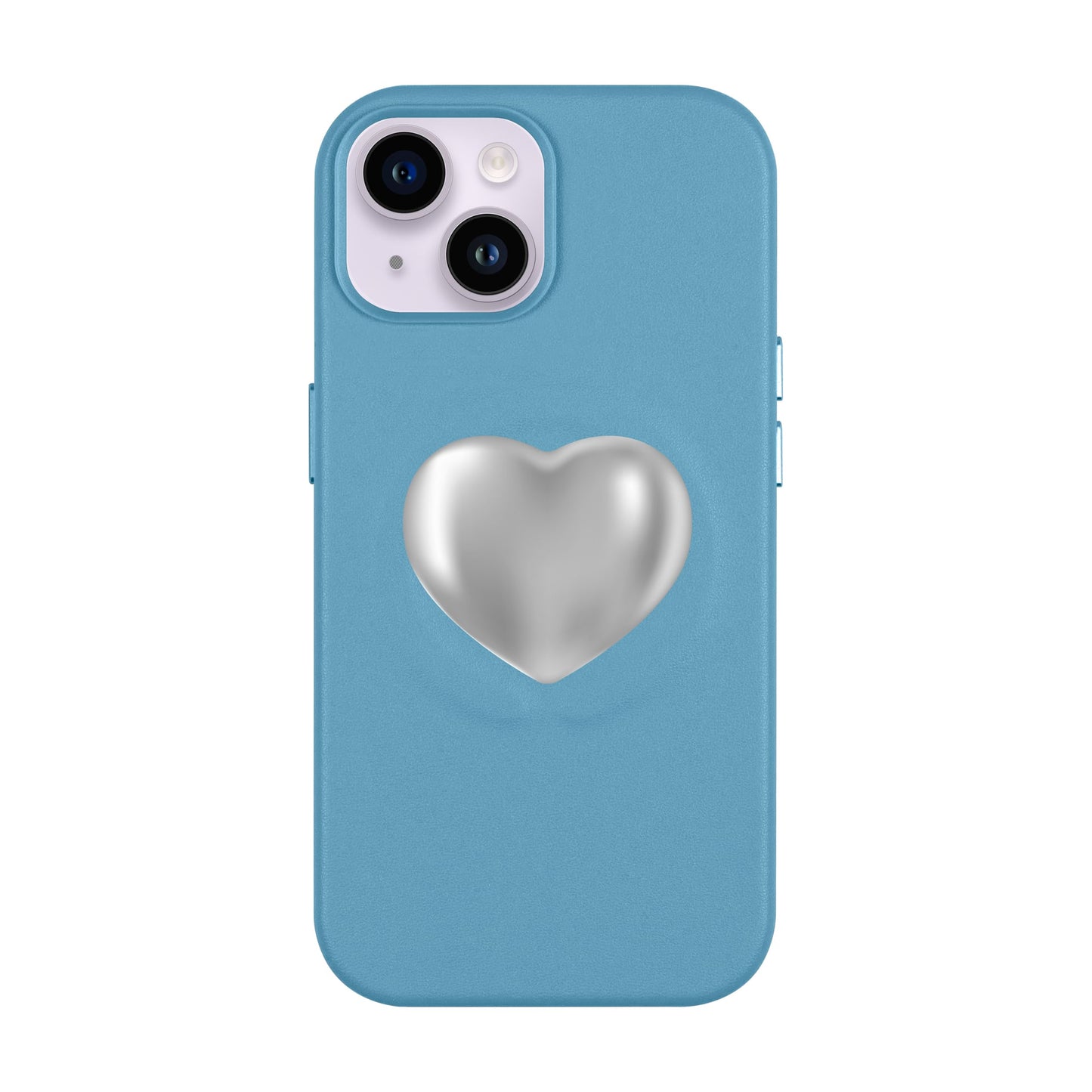 SILVER HEART-Leather Kılıf MagSafe Özellikli - iPhone 14