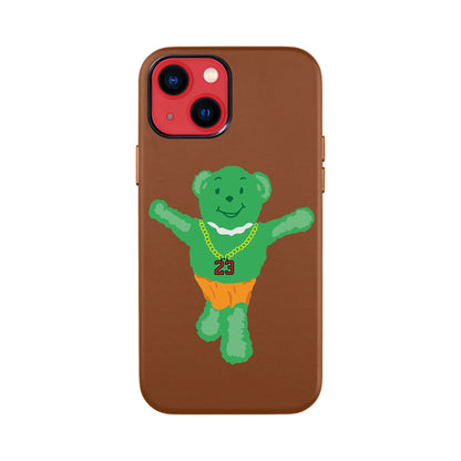 GREEN BEAR-iPhone 13 Mini Leather Kılıf