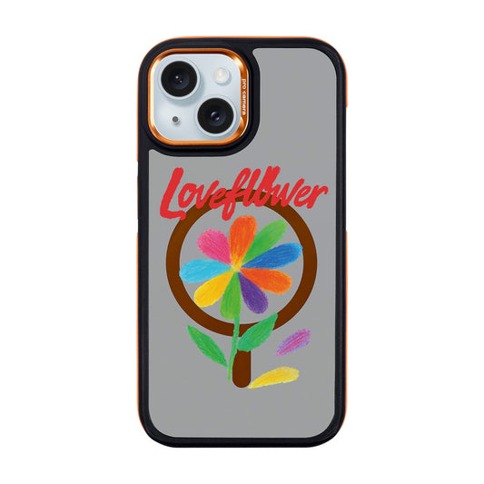 LOVE FLOWER-iPhone 15 Dark Kılıf MagSafe Özellikli