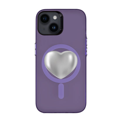 SILVER HEART-iPhone 14 Hold Kılıf MagSafe Özellikli