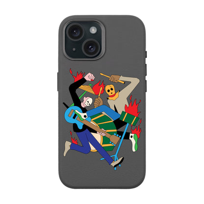 MONSTER MASH-iPhone 15 Leather Premium Kılıf MagSafe Özellikli