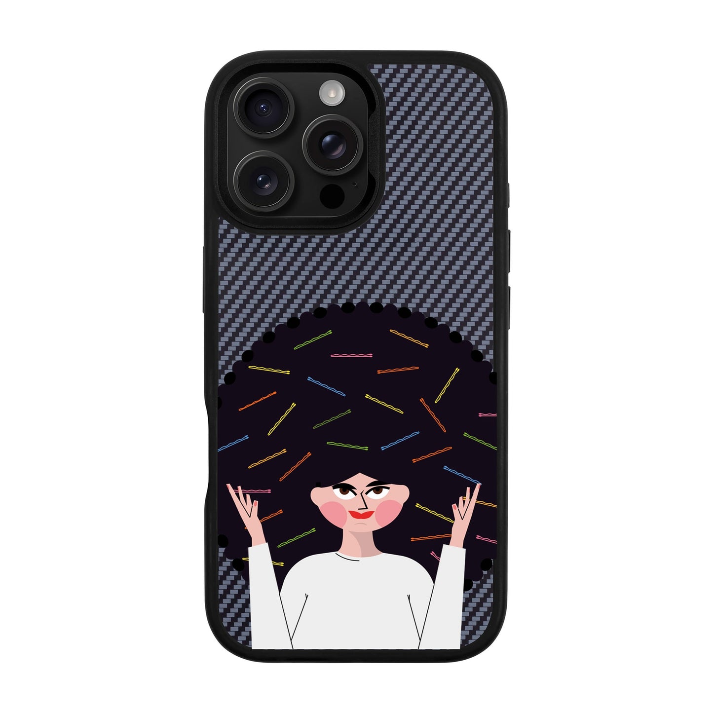 TANGLES OF HAPPINESS-iPhone 16 Pro Max Plaid Kılıf MagSafe Özellikli