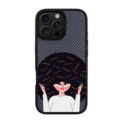 TANGLES OF HAPPINESS-iPhone 16 Pro Max Plaid Kılıf MagSafe Özellikli