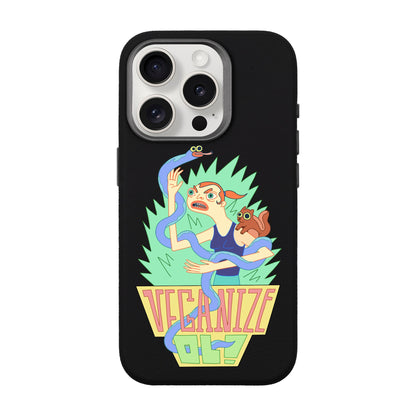 VEGANİZE-iPhone 15 Pro Leather Premium Kılıf MagSafe Özellikli