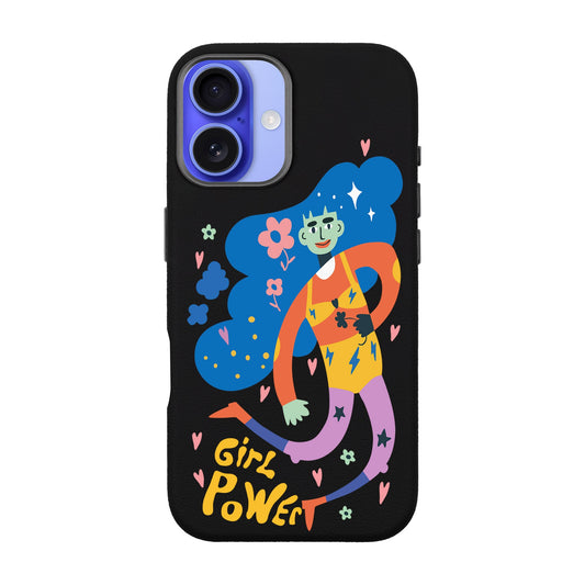 GIRL POWER-iPhone 16 Plus Leather Premium Kılıf MagSafe Özellikli