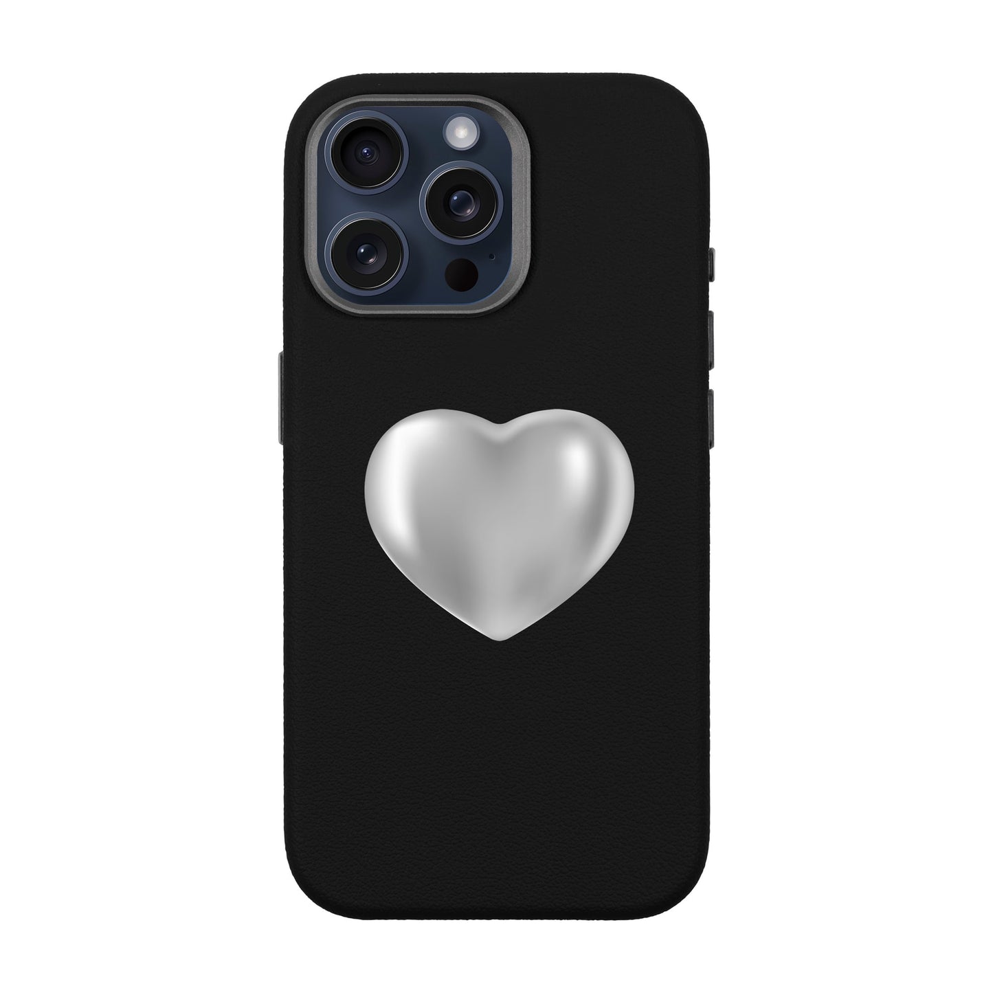 SILVER HEART-iPhone 15 Pro Max Leather Premium Kılıf MagSafe Özellikli