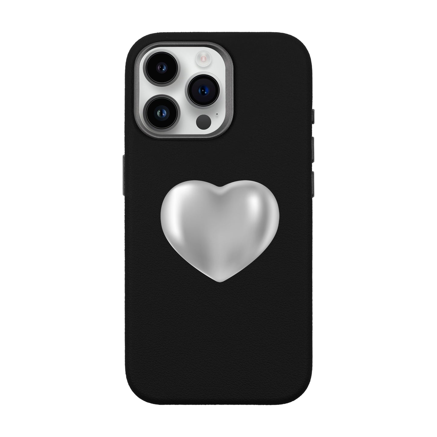 SILVER HEART-iPhone 14 Pro Max Leather Premium Kılıf MagSafe Özellikli