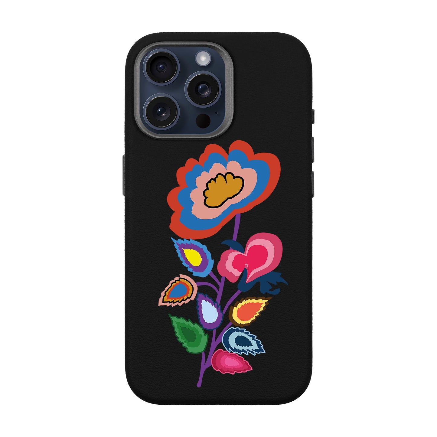 KNITTED FLOWER-iPhone 15 Pro Max Leather Premium Kılıf MagSafe Özellikli