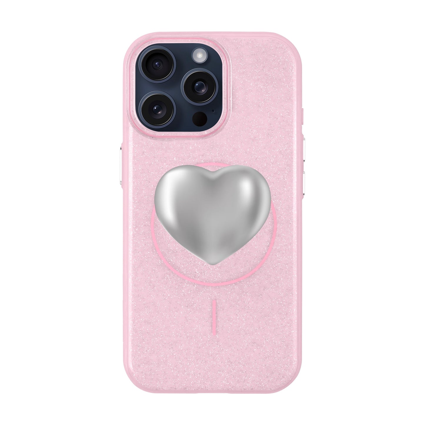 SILVER HEART-iPhone 15 Pro Max Radiant Kılıf MagSafe Özellikli